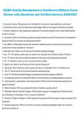 Package deal for Healthcare Quality Management HCQM&comma; 2026&sol;2027&comma; Exam Test Questions and Correct Answers