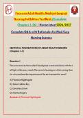 Focus on Adult Health&colon; Medical-Surgical Nursing 3rd Edition Test Bank &lpar;Complete&colon; Chapters 1-56&rpar; &vert; Honan latest 2026&sol;2027 Complete Q&A with Rationales for Med-Surg Nursing Success