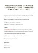 AHFI EXAM ADVANCED STUDY GUIDE&NewLine;COMPLETE QUESTIONS AND VERIFIED&NewLine;SOLUTIONS LATEST UPDATE