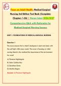 Focus on Adult Health&colon; Medical-Surgical&NewLine;Nursing 3rd Edition Test Bank &lpar;Complete&colon;&NewLine;Chapters 1-56&rpar; &vert; Honan latest 2026&sol;2027&NewLine;Comprehensive Q&A with Rationales for&NewLine;Medical-Surgical Nursing Success