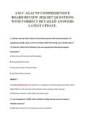 ANCC AGACNP COMPREHENSIVE&NewLine;BOARD REVIEW 2026&sol;2027 QUESTIONS&NewLine;WITH CORRECT DETAILED ANSWERS&NewLine;LATEST UPDATE&period;
