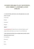 CJE BENCHMARK EXAM 2 QUESTIONS&NewLine;AND CORRECT ANSWERS LATEST&NewLine;UPDATE