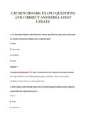 CJE BENCHMARK EXAM 3 QUESTIONS&NewLine;AND CORRECT ANSWERS LATEST&NewLine;UPDATE