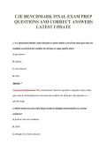 CJE BENCHMARK FINAL EXAM PREP&NewLine;QUESTIONS AND CORRECT ANSWERS&NewLine;LATEST UPDATE