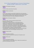 NU 311 Clinical Nursing Skills Exam 4 &vert; University of South Alabama &vert;&NewLine;Questions with 100&percnt; Verified Answers &vert; Latest Update