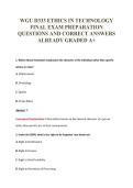 WGU D333 ETHICS IN TECHNOLOGY&NewLine;FINAL EXAM PREPARATION&NewLine;QUESTIONS AND CORRECT ANSWERS&NewLine;ALREADY GRADED A&plus;