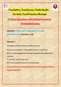 Food Safety Exam &vert; Questions with Verified Answers & Detailed Rationales&NewLine;
