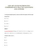GED ADVANCED MATHEMATICS&NewLine;COMPREHENSIVE PRACTICE QUESTIONS&NewLine;AND ANSWERS