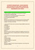 DC PROPERTY MANAGER EXAM &ndash; UPDATED 2026&sol;2027  EXAM QUESTIONS WITH 100&percnt; CORRECT ANSWERS AND  DETAILED RATIONALES &lpar;VERIFIED & ALIGNED WITH DCRA REQUIREMENTS&rpar; LATEST UPDATE 
