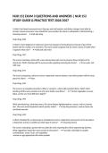 NUR 152 EXAM 3 QUESTIONS AND ANSWERS &vert; NUR 152 STUDY GUIDE & PRACTICE TEST 2026&sol;2027