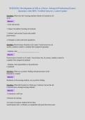 NURS4516&colon; Development of Self as a Nurse&colon; Advanced Professional Issues &vert;&NewLine;Questions with 100&percnt; Verified Answers &vert; Latest Update