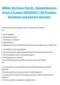 ABSA 4th Class Part B&comma; 2026&sol;2027&comma; Comprehensive Exam 2 with 150 Practice Questions and Correct Answers
