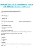 ABSA 4th Class Part B&comma; 2026&sol;2027&comma; Comprehensive Exam 3 with 150 Verified Questions and Answers