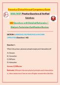 Fresenius Clinical Annual Competency Exam &NewLine;2026&sol;2027&colon; Practice Questions & Verified&NewLine;Solutions&NewLine;200 Questions with Detailed Rationales &vert;&NewLine; Dialysis Technician Certification Review