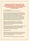 NR 601 WEEK 2 COPD CASE STUDY PART 1 &vert; PRIMARY CARE OF  &NewLine;THE MATURING & AGED FAMILY &vert;CHAMBERLAIN UNIVERSITY &NewLine;COLLEGE OF NURSING &vert;INITIAL POST&comma; FACULTY AND PEER RESPONSES &NewLine;WITH 200 COMPREHENSIVE QUESTIONS&comma; ANSWERS &  DETAILED RATIONALES