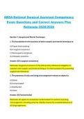 ABSA National Surgical Assistant Competency&comma; 2026&sol;2027&comma; Exam Questions with Correct Answers and Rationales