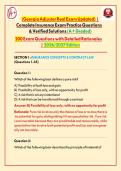 Georgia Adjuster Real Exam Updated &vert; Complete Insurance Exam Practice Questions & Verified Solutions &lpar;A&plus; Graded&rpar; 200 Exam Questions with Detailed Rationales &vert; 2026&sol;2027 Edition
