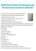 ABSA Part A&comma; 2026&sol;2027&comma; Practice Test Questions and Revised Answers