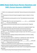 ABSA&comma; 2026&sol;2027&comma; Study Guide Exam Review Questions and Correct Answers
