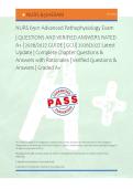 NURS 6501 Advanced Pathophysiology Exam &NewLine;&vert; QUESTIONS AND VERIFIED ANSWERS RATED &NewLine;A&plus; &vert; 2026&sol;2027 GUIDE &vert; GCU&vert; 2026&sol;2027 Latest &NewLine;Update &vert; Complete Chapter Questions & &NewLine;Answers with Rationales &vert; Verified Questions & &NewLine;Answers &vert; Graded A&plus; 