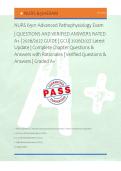NURS 6501 Advanced Pathophysiology Exam &NewLine;&vert; QUESTIONS AND VERIFIED ANSWERS RATED &NewLine;A&plus; &vert; 2026&sol;2027 GUIDE &vert; GCU&vert; 2026&sol;2027 Latest &NewLine;Update &vert; Complete Chapter Questions & &NewLine;Answers with Rationales &vert; Verified Questions & &NewLine;Answers &vert; Graded A&plus; 