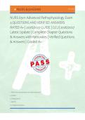 NURS 6501 Advanced Pathophysiology Exam &NewLine;4 QUESTIONS AND VERIFIED ANSWERS &NewLine;RATED A&plus; &vert; 2026&sol;2027 GUIDE &vert; GCU&vert; 2026&sol;2027 &NewLine;Latest Update &vert; Complete Chapter Questions &NewLine;& Answers with Rationales &vert; Verified Questions &NewLine;& Answers &vert; Graded A&plus;