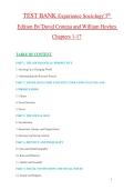 Full Test Bank &ndash; Experience Sociology&comma; 5th Edition by Croteau&comma; Chapters 1&ndash;17 Covered &vert;Complete Practice Questions with Answers&period;