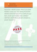 PEDIATRIC ARDMS EXAM 1 PRACTICE EXAM &NewLine;NEWEST 2026&sol; 2027 TEST BANK&vert; PEDIATRIC &NewLine;ARDMS EXAM REVIEW WITH COMPLETE 350 &NewLine;REAL EXAM QUESTIONS AND CORRECT &NewLine;VERIFIED ANSWERS&sol; ALREADY GRADED A&plus; &NewLine;&lpar;MOST RECENT&excl;&excl;&rpar; 