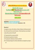 UPDATED Maternity Evolve Exam&colon; NCLEX-RN Actual Test Bank 380&plus; Questions & Answers with Rationales for Obstetric Nursing Success Complete Q&A with Rationales 2026&sol;2027