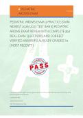 PEDIATRIC ARDMS EXAM 3 PRACTICE EXAM &NewLine;NEWEST 2026&sol; 2027 TEST BANK&vert; PEDIATRIC &NewLine;ARDMS EXAM REVIEW WITH COMPLETE 350 &NewLine;REAL EXAM QUESTIONS AND CORRECT &NewLine;VERIFIED ANSWERS&sol; ALREADY GRADED A&plus; &NewLine;&lpar;MOST RECENT&excl;&excl;