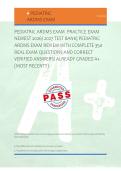 PEDIATRIC ARDMS EXAM  PRACTICE EXAM &NewLine;NEWEST 2026&sol; 2027 TEST BANK&vert; PEDIATRIC &NewLine;ARDMS EXAM REVIEW WITH COMPLETE 350 &NewLine;REAL EXAM QUESTIONS AND CORRECT &NewLine;VERIFIED ANSWERS&sol; ALREADY GRADED A&plus; &NewLine;&lpar;MOST RECENT&excl;&excl;&rpar; &NewLine; 