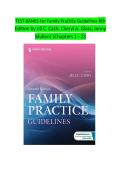 Test Bank for Family Practice Guidelines 6th Edition by Jill C&period; Cash&comma; Cheryl A&period; Glass & Jenny Mullen Chapters 1-2