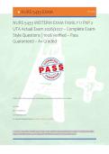 NURS 5433 MIDTERM EXAM FAMILY II FNP 2 &NewLine;UTA Actual Exam 2026&sol;2027 &ndash; Complete Exam&NewLine;Style Questions &vert; 100&percnt; Verified &ndash; Pass &NewLine;Guaranteed &ndash; A&plus; Graded 