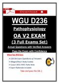 WGU D236 OA V2 &ndash; &lpar;2026&rpar; Pathophysiology OA &lpar;3 Set Exams&rpar; Actual Questions & Study Guide &lpar;Guarantee Pass&rpar;