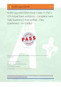 NURS 5433 MIDTERM EXAM FAMILY II FNP 2 &NewLine;UTA Actual Exam 2026&sol;2027 &ndash; Complete Exam&NewLine;Style Questions &vert; 100&percnt; Verified &ndash; Pass &NewLine;Guaranteed &ndash; A&plus; Graded 