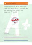 NURS 5433 MIDTERM EXAM FAMILY II FNP 2 &NewLine;UTA Actual Exam 2026&sol;2027 &ndash; Complete Exam&NewLine;Style Questions &vert; 100&percnt; Verified &ndash; Pass &NewLine;Guaranteed &ndash; A&plus; Graded &NewLine; 
