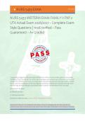 NURS 5433 MIDTERM EXAM FAMILY II FNP 2 &NewLine;UTA Actual Exam 2026&sol;2027 &ndash; Complete Exam&NewLine;Style Questions &vert; 100&percnt; Verified &ndash; Pass &NewLine;Guaranteed &ndash; A&plus; Graded 