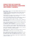 CIGNA&rsquo;S TEST-OUT EXAM FOR SELLING WITH INTEGRITY QUESTIONS AND CORRECT ANSWERS