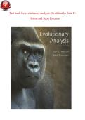 Test Bank For Evolutionary Analysis 5th Edition by Jon C&period; Herron&semi; Scott Freeman 9780321616678 Chapter 1-20 Complete Practice Questions with Answers&period;