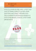 EVOLVE ELSEVIER HESI MED SURG 1 LATEST 2025&sol; &NewLine;2026 TEST BANK&vert; COMPLETE 350 REAL EXAM &NewLine;QUESTIONS AND CORRECT ANSWERS WITH &NewLine;WELL-ELABORATED RATIONALES&sol; GRADED A&plus;&vert; &NewLine;EVOLVE HESI MEDICAL SURGICAL LATEST EXAM &NewLine;&lpar;BRAND NEW&excl;&excl;&rpar; 