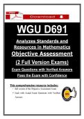 WGU D691 Objective Assessment &ndash; Analyzes Standards and Resources in Mathematics &ndash; &lpar;2026&rpar; Actual Questions & Answers &lpar;WGU&rpar; 100&percnt; Guarantee Pass