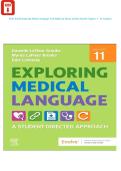 TEST BANK Exploring Medical Language 11th Edition by Myrna LaFleur Brooks Chapters 1 - 16 Complete Practice Questions with Answers
