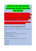 CALIFORNIA ARF ADMINISTRATOR EXAMINATION STUDY GUIDE 2026&sol;2027 &vert; COMPLETE PRACTICE QUESTIONS&comma; DETAILED ANSWERS AND COMPREHENSIVE LICENSURE EXAM PREP