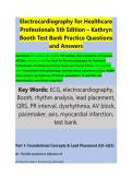 ELECTROCARDIOGRAPHY FOR HEALTHCARE PROFESSIONALS 5TH EDITION STUDY GUIDE 2026&sol;2027 &vert; COMPLETE ECG PRACTICE QUESTIONS&comma; DETAILED ANSWERS AND EXAM PREP