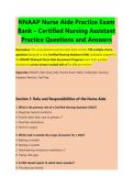 NNAAP NURSE AIDE PRACTICE EXAM BANK STUDY GUIDE 2026&sol;2027 &vert; COMPLETE CNA PRACTICE QUESTIONS&comma; DETAILED ANSWERS AND COMPREHENSIVE CERTIFICATION EXAM PREP