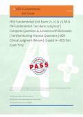 HESI Fundamentals Exit Exam V1&comma; V2 & V3 RN & &NewLine;PN Fundamentals Test Bank 2026&sol;2027 &vert; &NewLine;Complete Questions & Answers with Rationales &NewLine;&vert; Verified Nursing Practice Questions &vert; NGN &NewLine;Clinical Judgment Review &vert; Graded A&plus; HESI Exit &NewLine;Exam Prep 