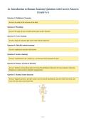 1a- Introduction to Human Anatomy Questions with Correct Answers &lpar;Grade A&plus;&rpar;