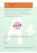 Study guide  NURS 5432 Family 1 midterm exam  &NewLine;module 1-7  midterm exam  questions and &NewLine;correct verified answers&sol; NURS 5432 midterm &NewLine;exam newest prep test bank  &NewLine; 