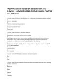 HAZWOPER 8 HOUR REFRESHER TEST QUESTIONS AND ANSWERS &vert; HAZWOPER REFRESHER STUDY GUIDE & PRACTICE TEST 2026&sol;2027
