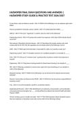 HAZWOPER FINAL EXAM QUESTIONS AND ANSWERS &vert; HAZWOPER STUDY GUIDE & PRACTICE TEST 2026&sol;2027&NewLine;&NewLine;